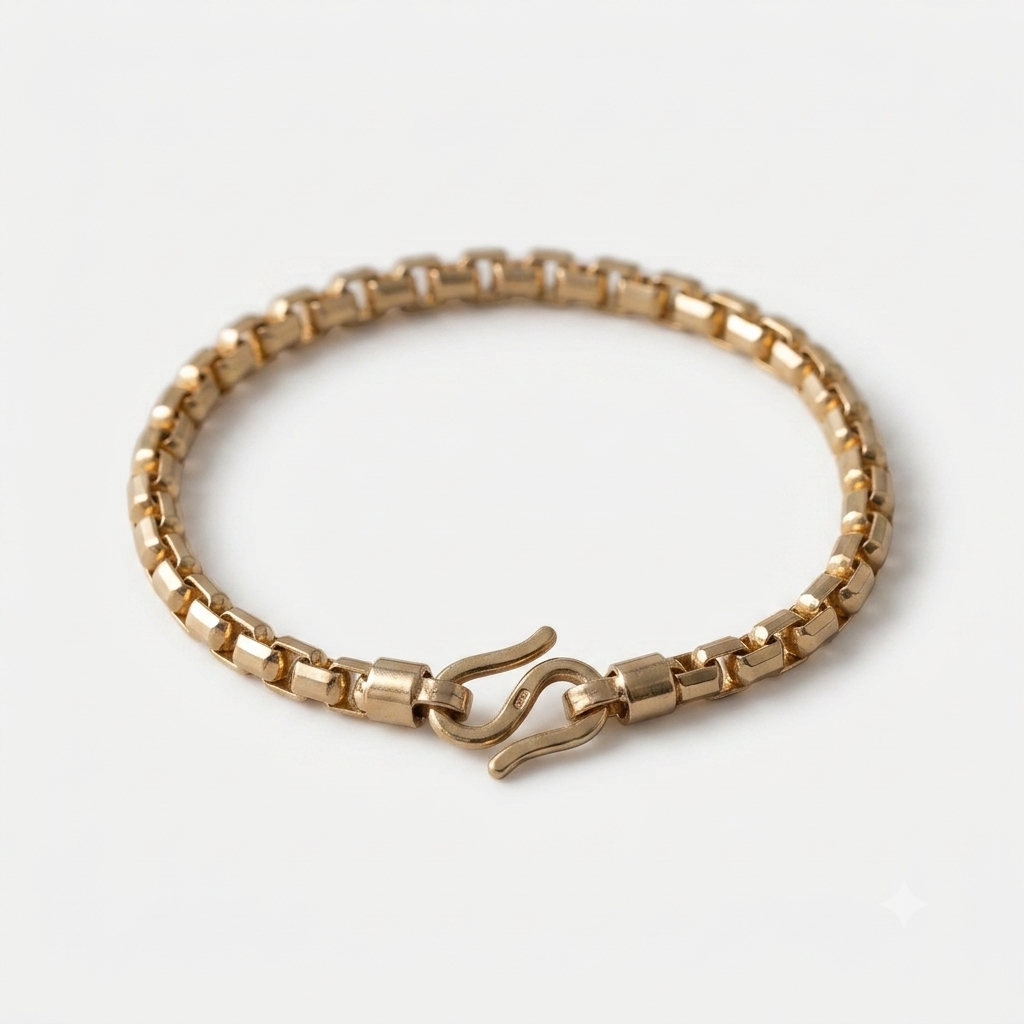 3MM 925 Silver box Vience  Bracelet for Men