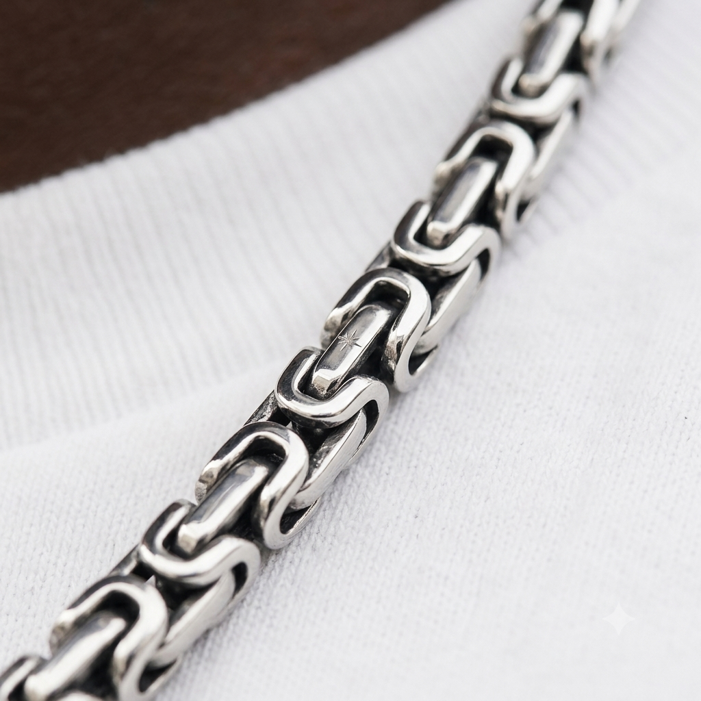 925 - 3MM Sterling  Silver Double  Anchor Chain
