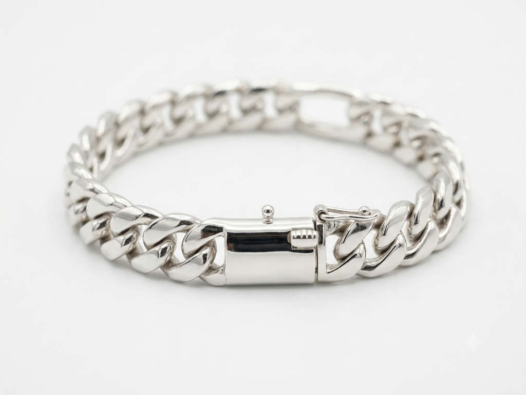 925 - 10MM Curb Cuban Link Bracelet for Men
