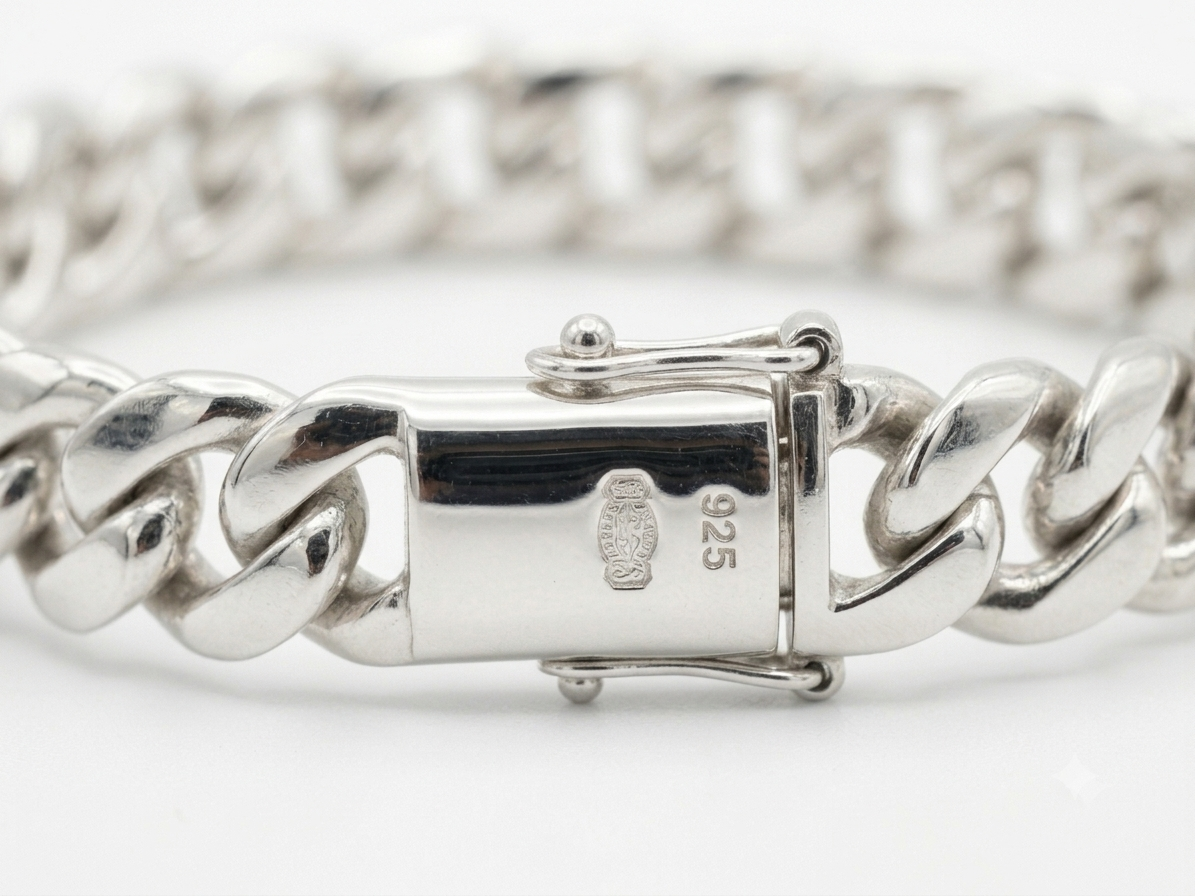 925 - 10MM Curb Cuban Link Bracelet for Men