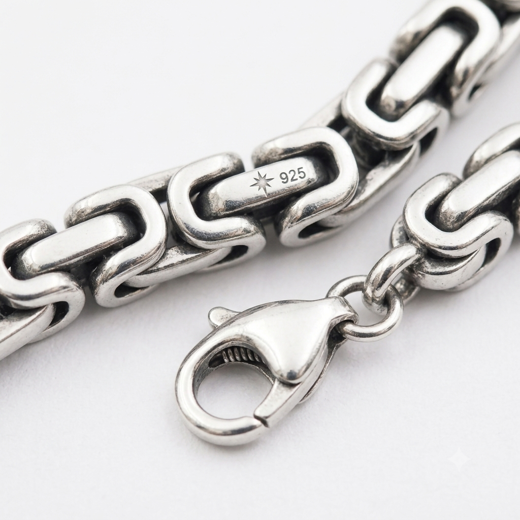 925 - 3MM Sterling  Silver Double  Anchor Chain
