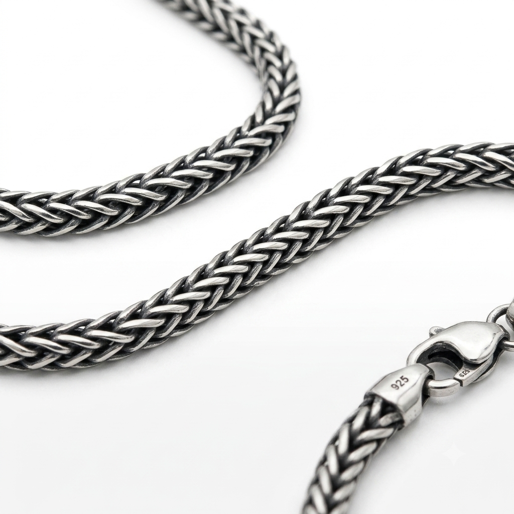 925 - 3MM Sterling  Silver  Foxtail Chain