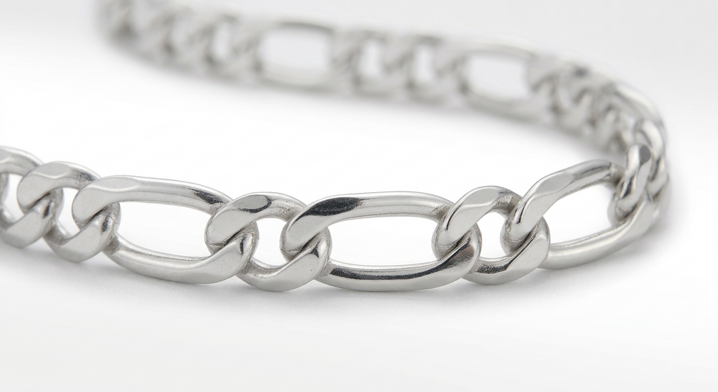 3MM 925 Sterling Silver Figaro Chain Bracelet for Men