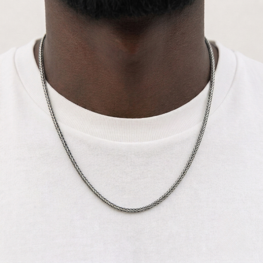 925 - 3MM Sterling  Silver  Foxtail Chain
