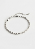 3MM 925 Silver  Classic Rope Link Bracelet for Men